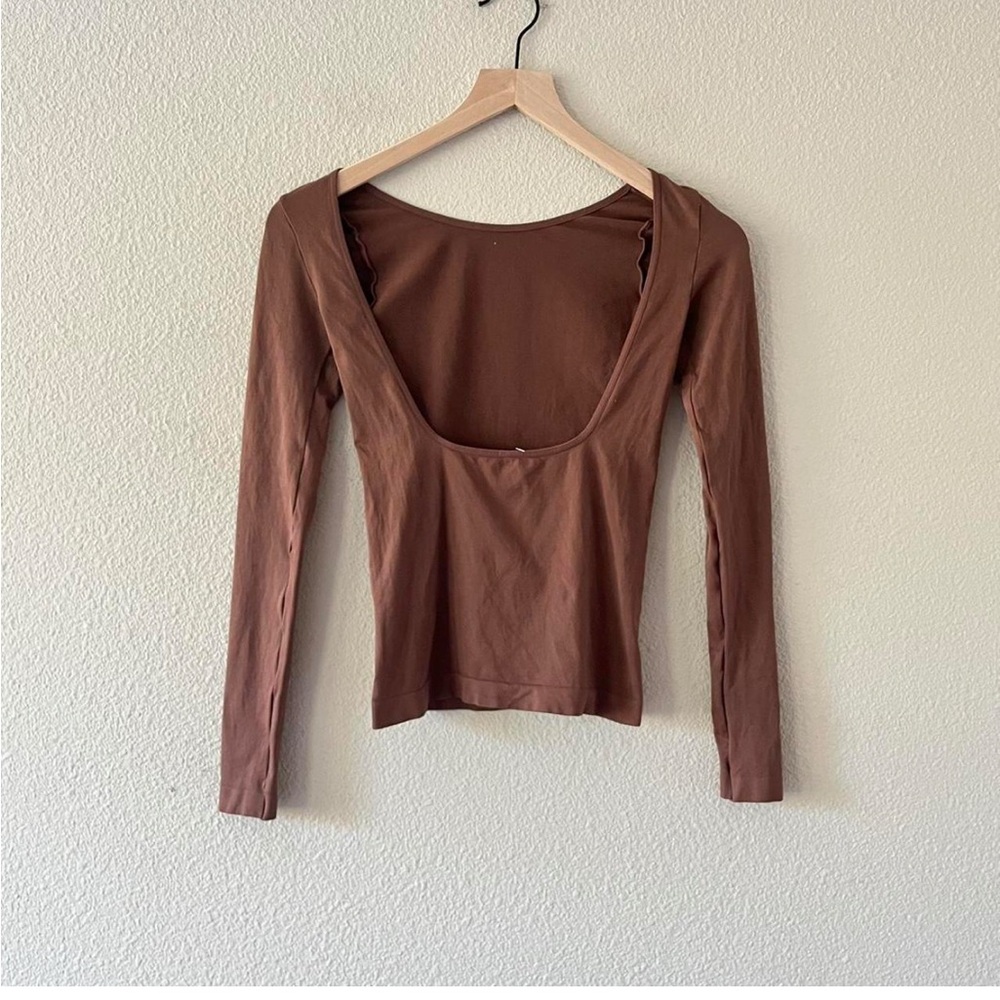 67 free people NWT Brown Long Sleeve Women's Top